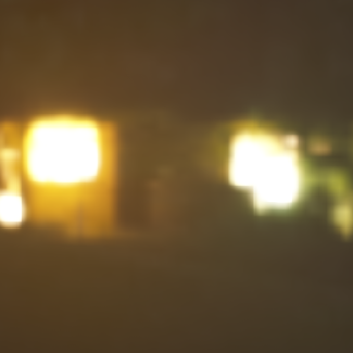 {A close-up of a light in the scene with HDR Scale set to 8.}