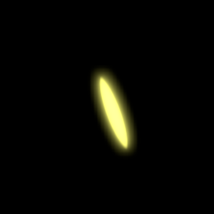 {A close-up of a light in the scene with Blur level set to 1, 2, 3.}